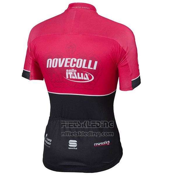 2017 Fietskleding Nove Colli Rood en Zwart Korte Mouwen en Koersbroek